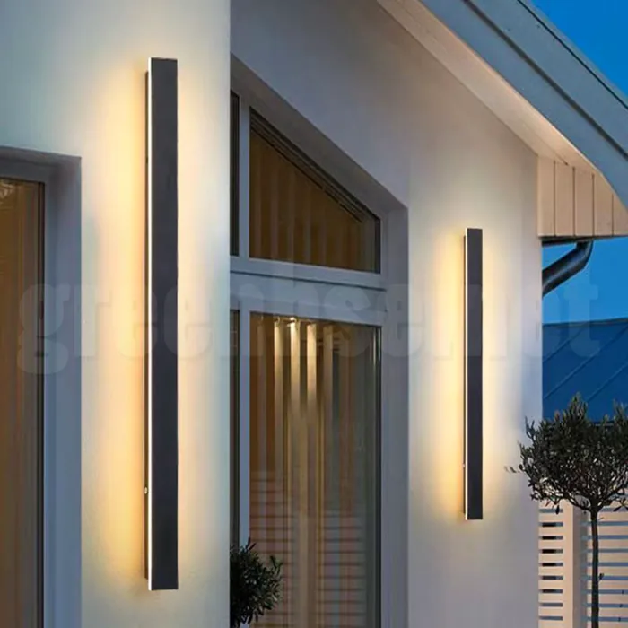 Black linear LED wall light in 1m and 1.5m lengths