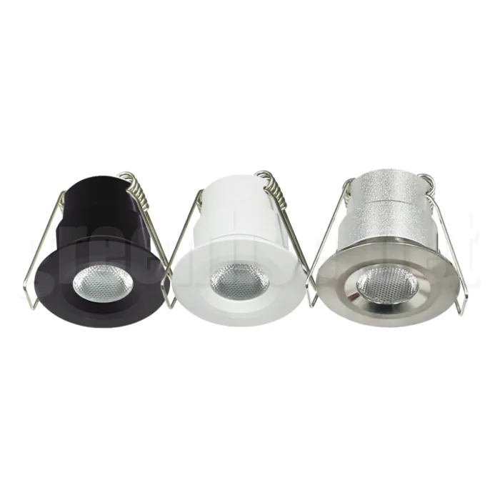 Group of 3W LED dimmable star lights in different finishes
